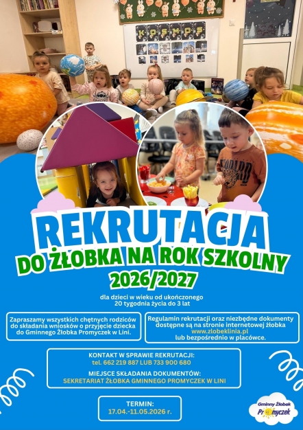 REKRUTACJA 20262027 ŻŁOBEK LINIA