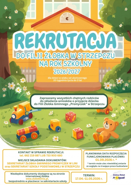 REKRUTACJA 20262027 ŻŁOBEK STRZEPCZ